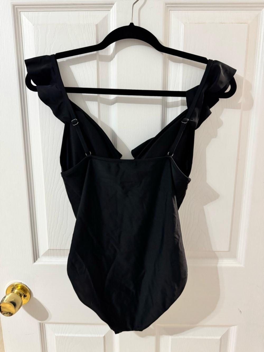 J.Crew Flutter Sleeve Black One-Piece Swimsuit 🩱- Small 🖤 - Picture 2 of 7